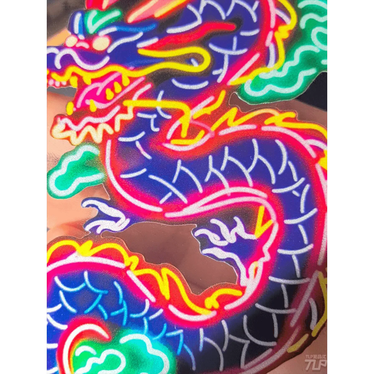 Retlper Hollow-Out Car Sticker Original Chinese Auspicious Dragon Neon Style Dragon Year New Year Lucky Decal for Cars and Motos