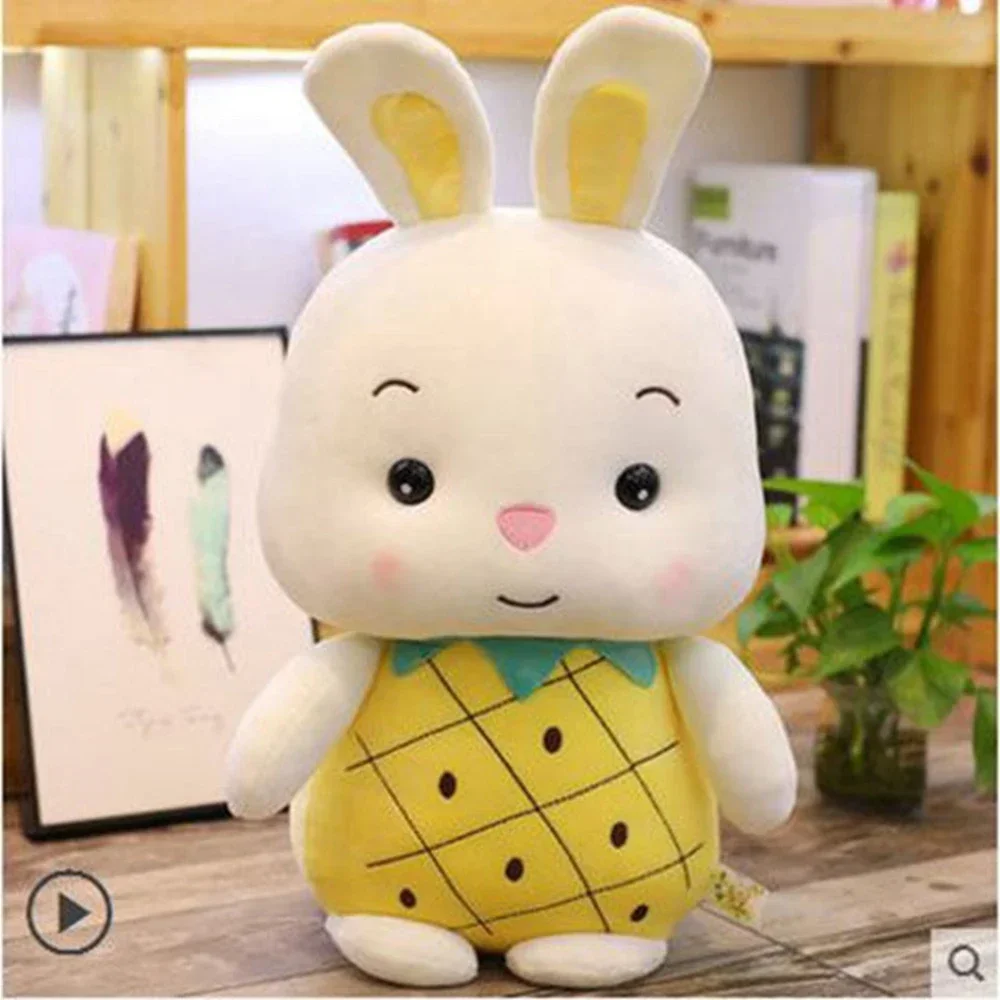 23CM Fruit Animal Plush Toy  Pig Rabbit Strawberry Pineapple Style Soft Doll To Send Kids Birthday Christmas Gifts Decoration