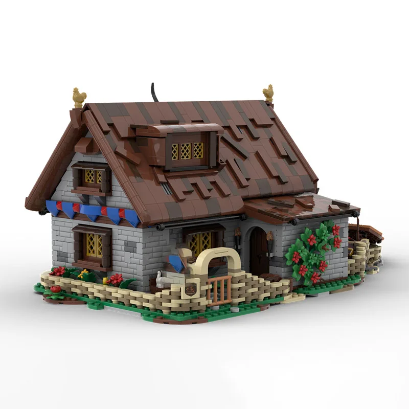 

MOC building block toy medieval tavern model set for creative assembly. A festive gift suitable for all enthusiasts.