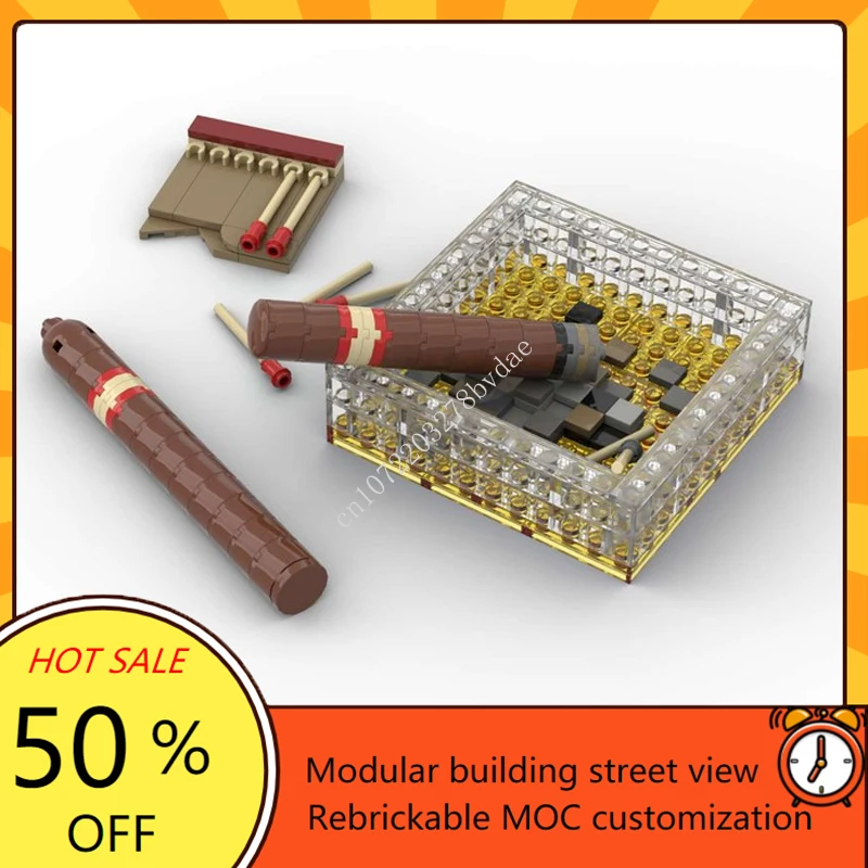 Personalizado MOC Street View Model Building Blocks, charuto cubano, tecnologia Tijolos, DIY Assembleia Brinquedos, Presentes de Aniversário, 163Pcs