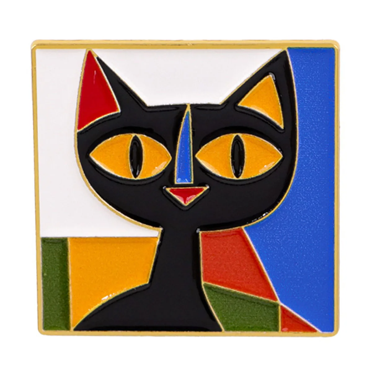 Enamel Pins Cat Art Abstract Painting Fashion Brooch Pines Lapel Pins Badge on Backpack Clothing DIY Accessories Fashion Jewelry