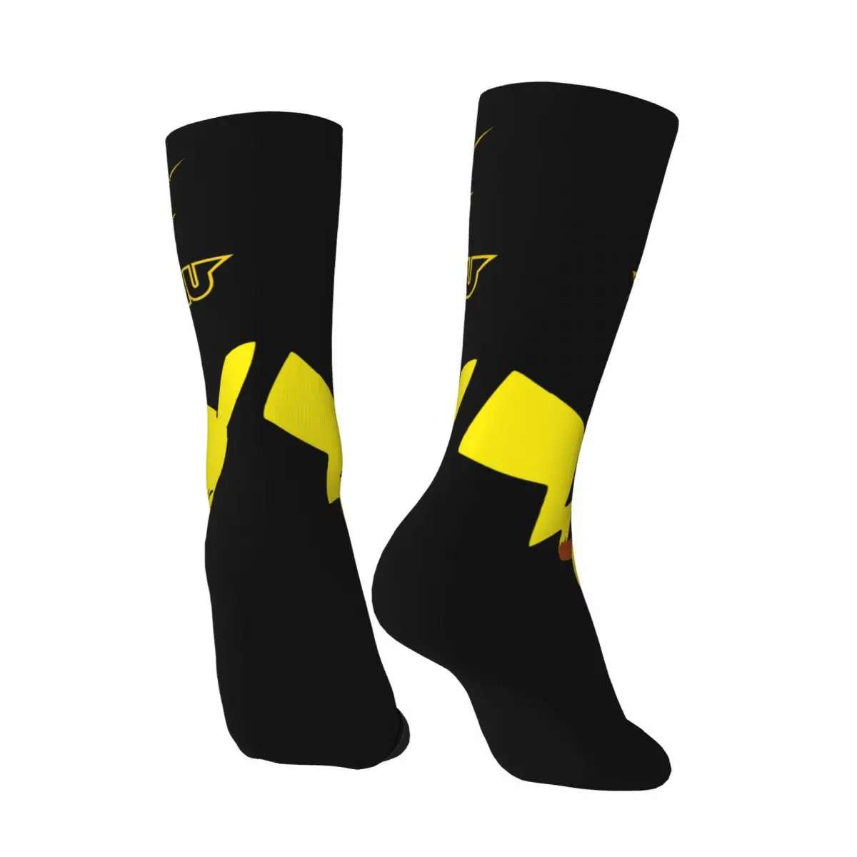 Happy Funny Men\'s compression Socks Popular Anime Retro Harajuku Pikachu Street Style Novelty Pattern Crew Crazy Sock Gift