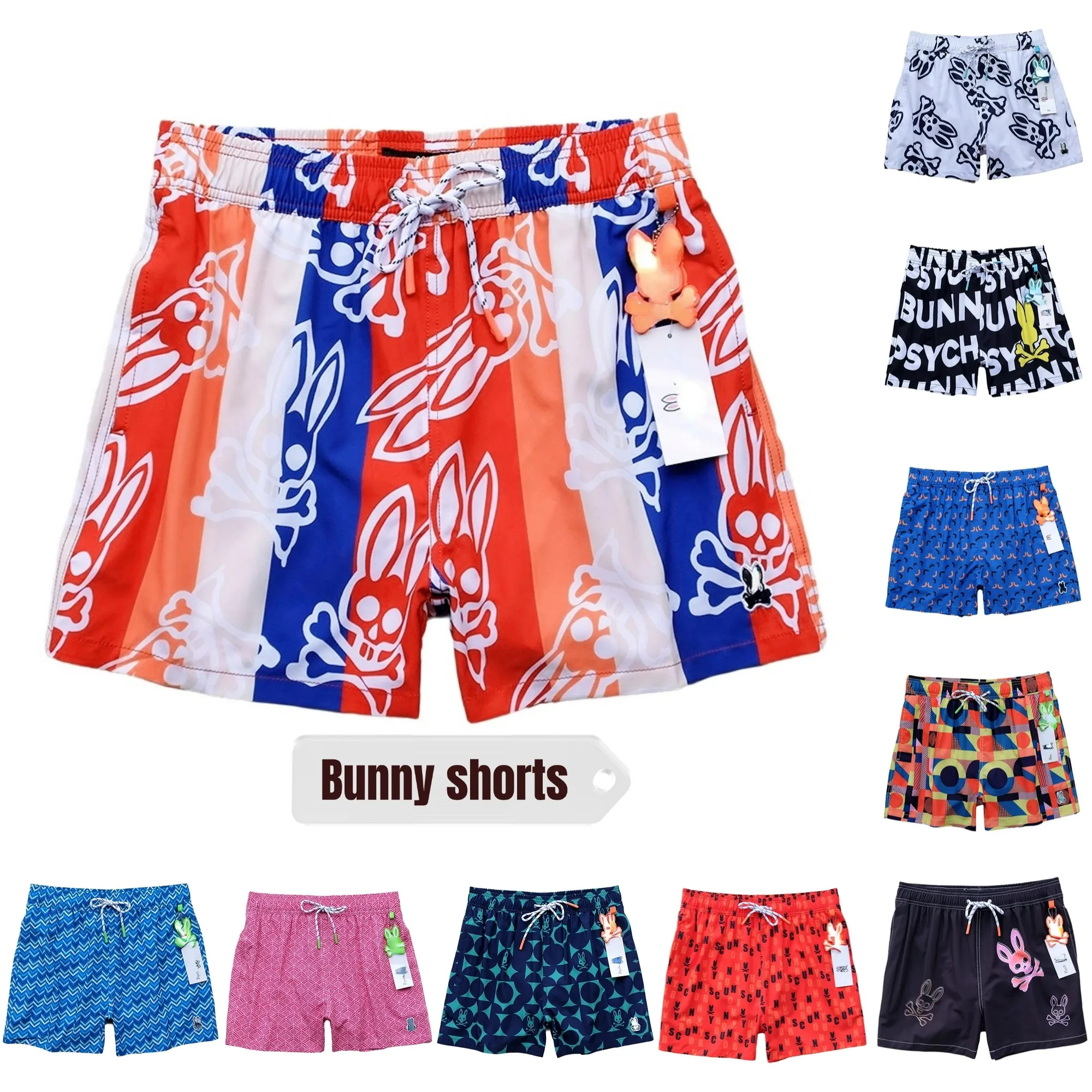 High Quality Men's Shorts Include Triangle Beach Shorts And Bermuda Rabbit Swim Trunks Suitable For Leisure Fitness Running