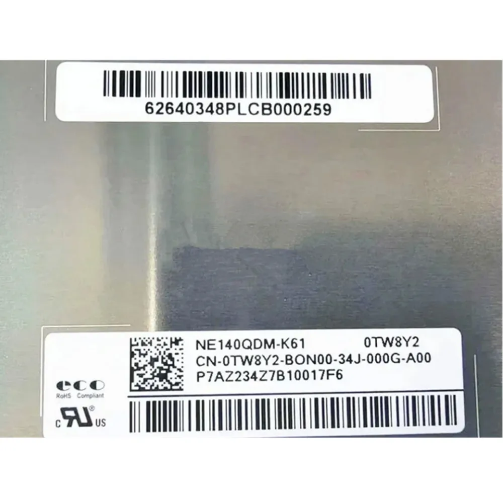 Imagem -03 - Laptop Lcd Touch Screen Display Substituição do Painel Ne140qdm-k61 14.0 2560x1600 Novo