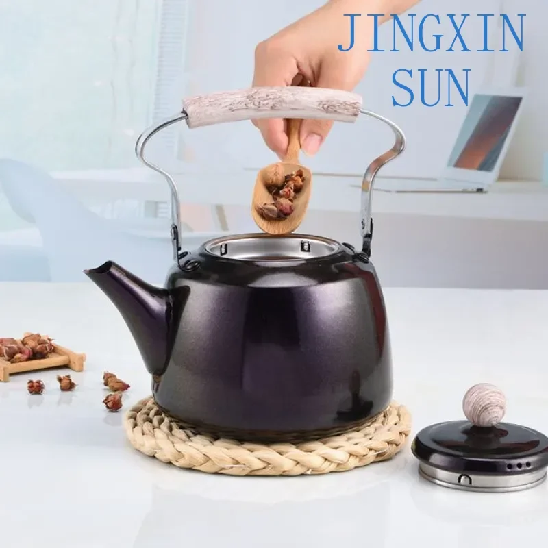 tea pot white Stainless steel ounce kettle fruit infusion pitcher