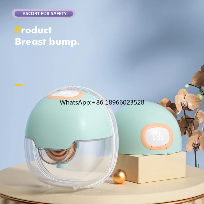 Low Noise Wearable Electric Breast Pump, Silent Integrated Lactation and Invisible Milking Machine, Automatic Milk Dispenser