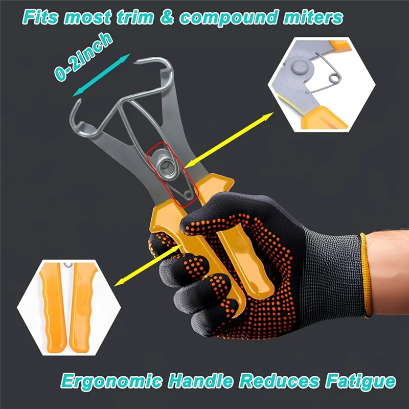 ELEG-verstekveertangset met 1 verstekveertang, 10 verstekklemmen, perfect voor frames, verstekverbindingen van composietmateriaal