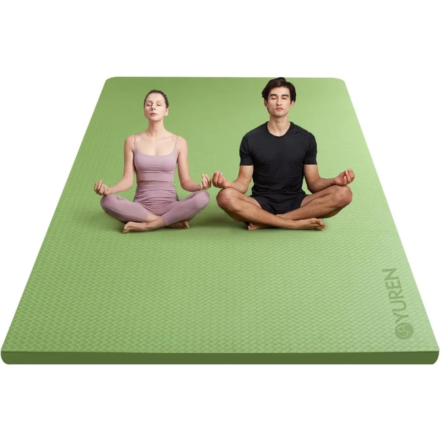 

Большой коврик для упражнений 78x51 1/2 дюйма, очень толстый коврик для йоги из ТПЭ, нескользящие коврики для тренировок для йоги, пилатеса, домашнего тренажерного зала