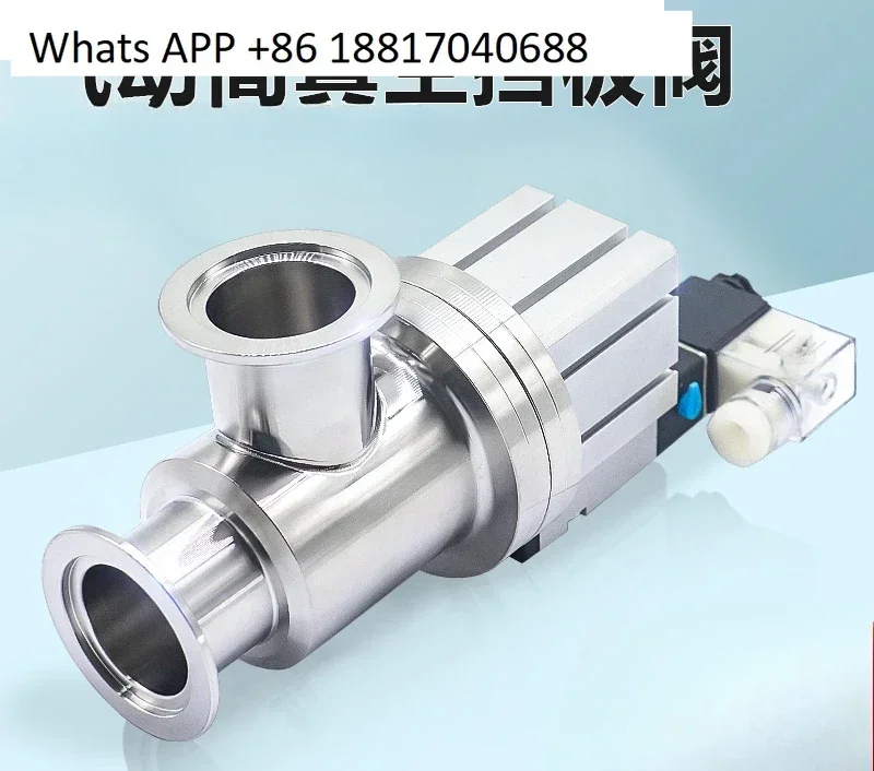 

Pneumatic vacuum baffle valve stainless steel KF manual 16 type