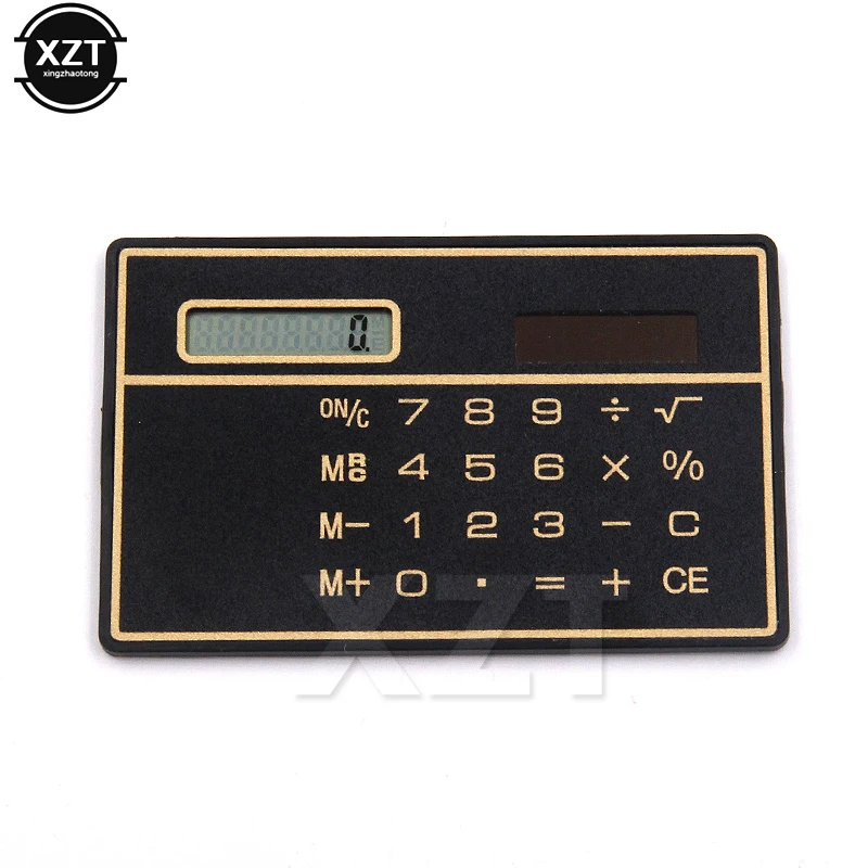 Dunne 8 Cijferige Ultra Dunne Zonne-Energie Calculator Met Touchscreen Creditcard Ontwerp Draagbare Mini Calculator Voor Business School