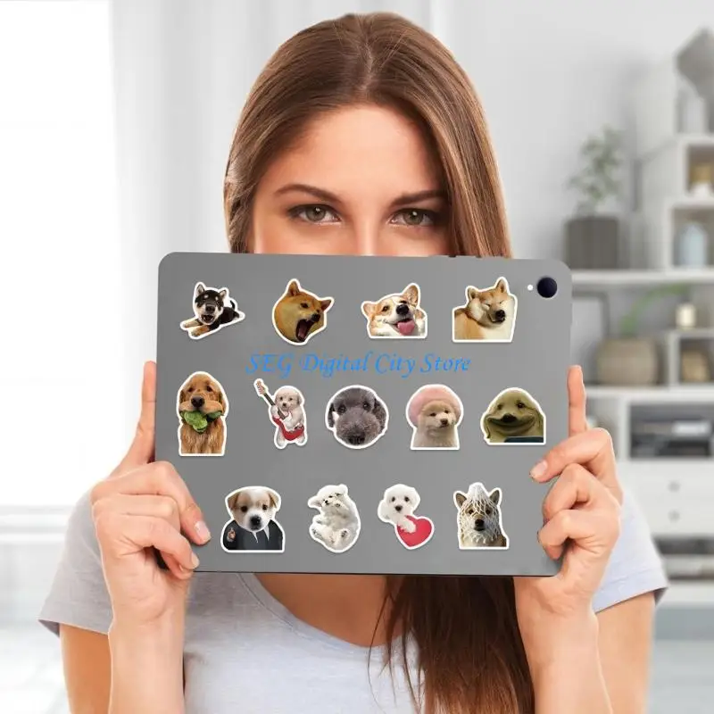 U75B 50Pcs Decorative Sticker Dog Sticker for Water Bottle Scrapbooking Journal Phone