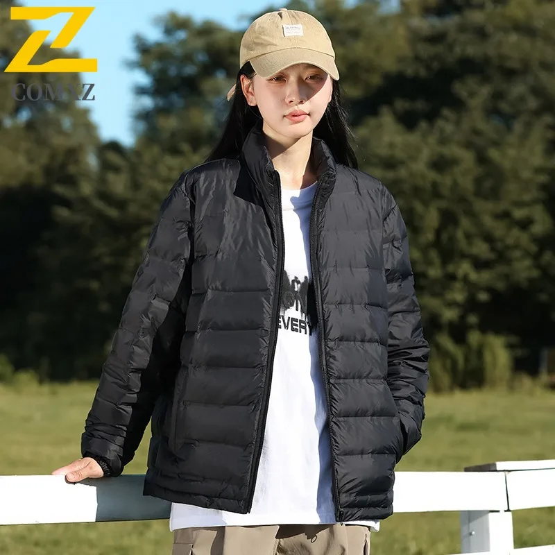 COMXZ-abrigo Parker para hombre, moda coreana, elegante, de Color sólido, acogedor, acolchado de viaje, chaquetas holgadas a prueba de viento y nieve