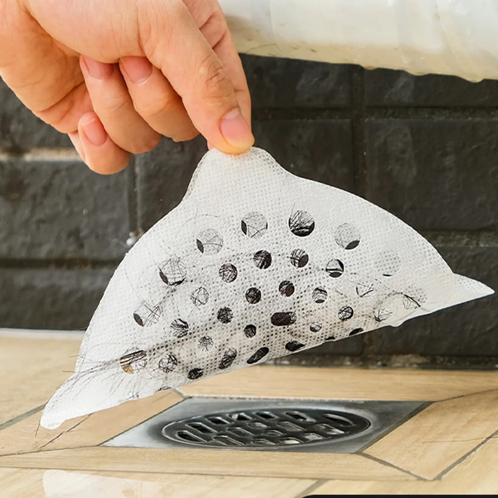 

40Pcs Shower Drain Cover Waterproof Adhesive Hair Stopper Easy Install for Bathroom Kitchen Drain Hair Catcher Household Use