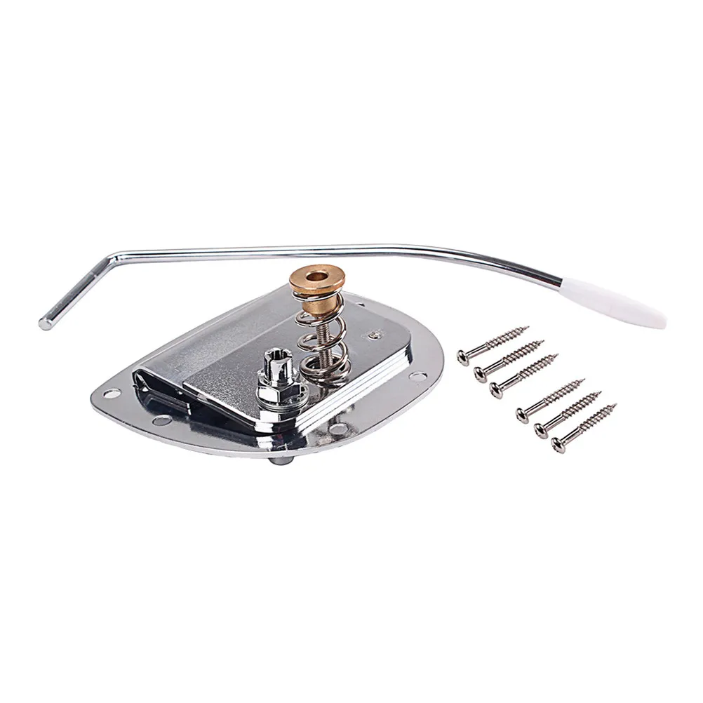 1Set Guitar Bridge Tailpiece Ga426 Silver Adjustable Saddle Top-Loading for Classic Electric Guitar
