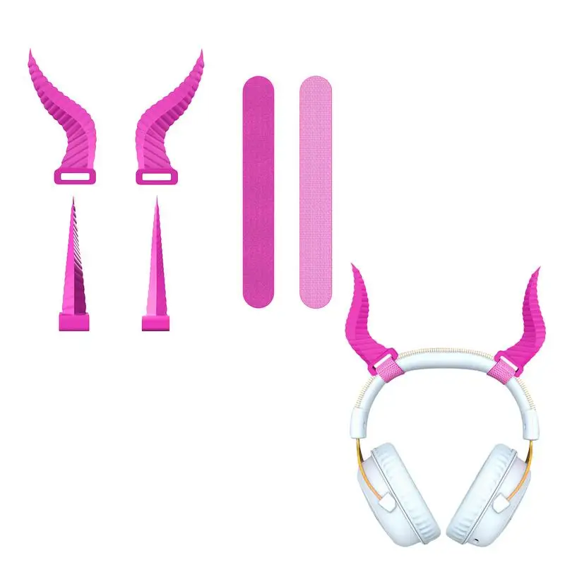 Headphone Decoration Ox Horns Earphone Pendant Silicone Detachable Soft Headset Charms Earphone Cute Decorative Accessories