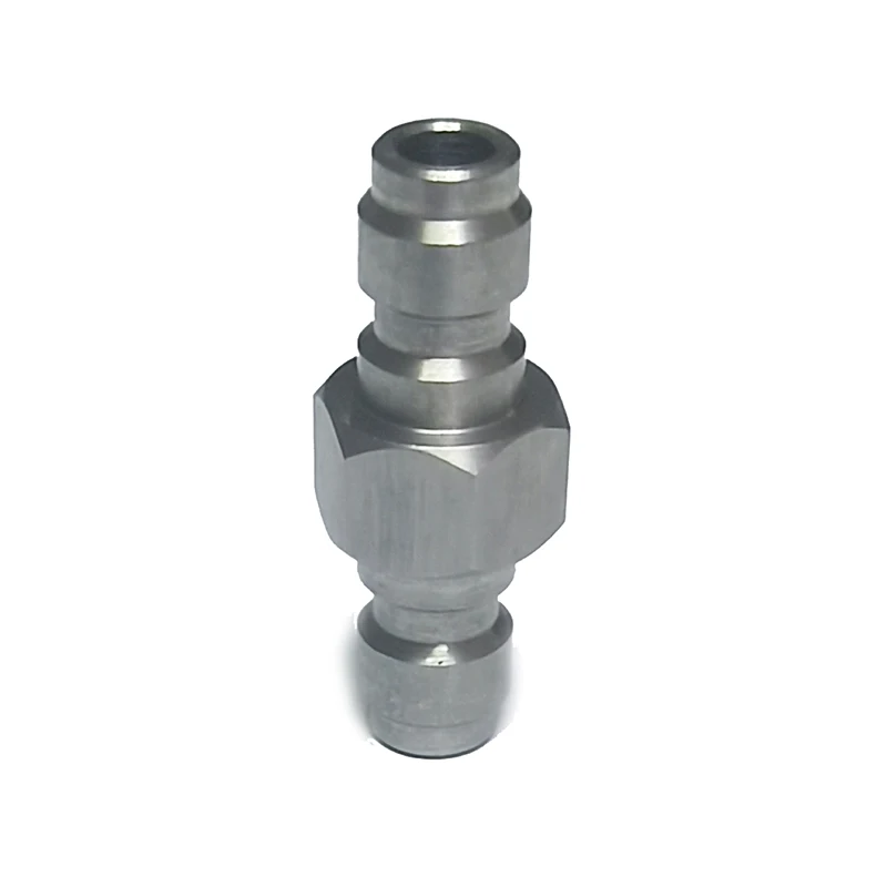 Both End Male Quick Disconnect 8mm Adaptor Stainless Steel Double Male Fill Nipple HPA High Pressure Accessories