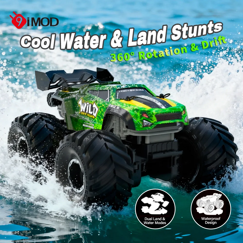 9imod-rc水陸両用モンスタートラック-4wdリモートコントロールカー-水陸両用車両-デュアルスピード-長距離オフロード-おもちゃ-子供向け