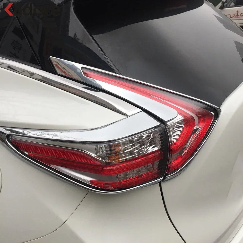 For Nissan Murano 2015 2016 2017 2018 ABS Chrome Rear Back Light Lamp Cover Trim Taillight Sticker Car Exterior Accessories