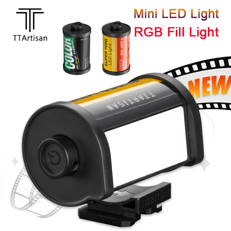 

TTArtisan Magnetic Mini RGB LED Light for Camera Lens Photography Vlog Live Streaming with Cold Shoe Mount 5W Fill Light CRI 95+