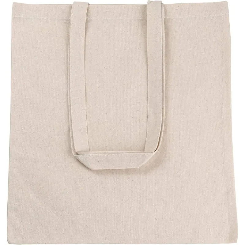 Pack of 200 15 X 16 inch, 27” Handle Recycled Color 5 oz Recycled Cotton Reusable Shopping Bags Eco-Friendly Ultra