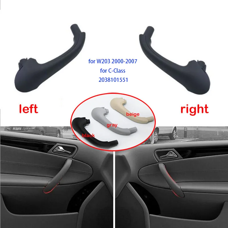 Car Front Left Right Inner Door Pull Handle Cover Interior Accessories Handles For Mercedes Benz W203 2000-2007