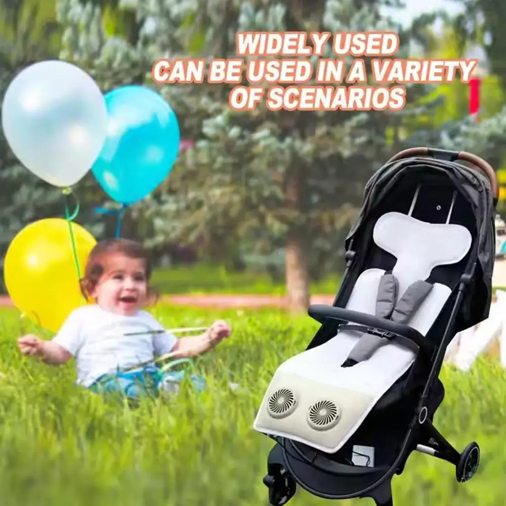 

Летняя детская ручная тележка из ледяного шелка, одноместное универсальное защитное сиденье, автомобильная вентиляционная подставка, охлаждающая дышащая подушка Z7U6