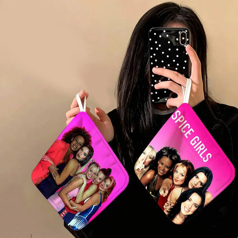 Pop S-Spice Girls Polyester Cotton Hand Wiping Towel, Anti-shrink Hanging Kitchen Cloth for Household Cleaning
