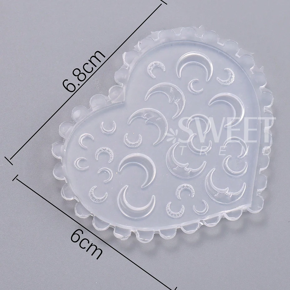 Bow Tie Nail Art Heart Shape Silicone Mold Star Rhinestones Shape Mold Templates Gel Print Stencils Manicure Carving Decoration