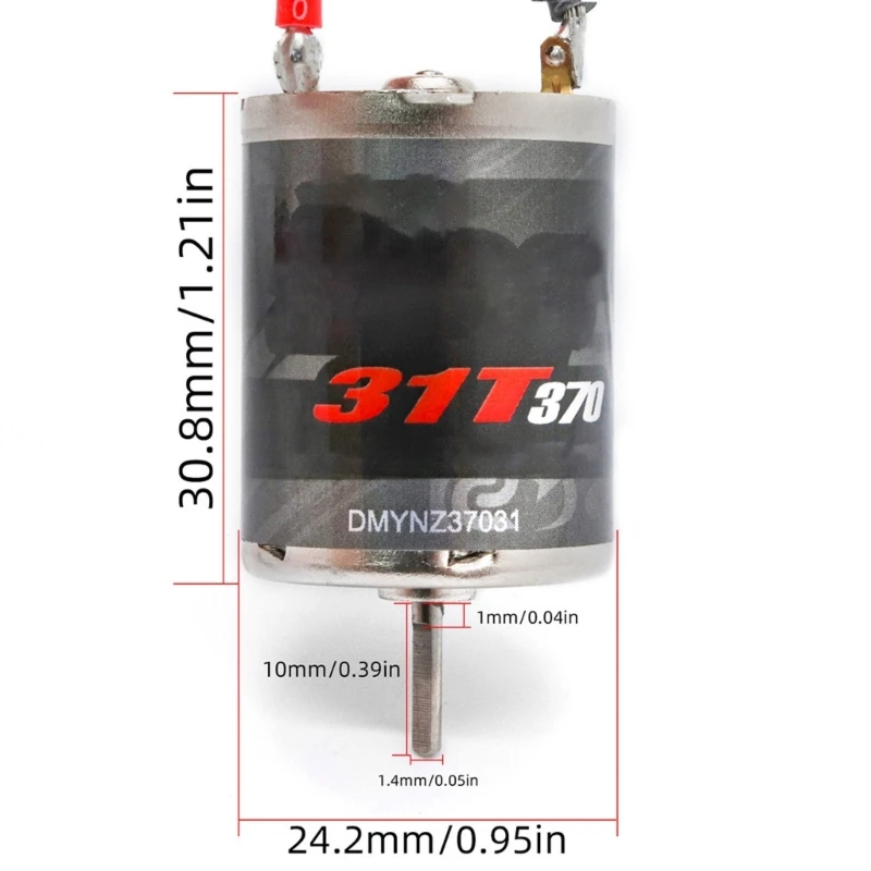 Remote Control Motor 31T 370 Brushed Motor for Remote Control Vehicles and Boats