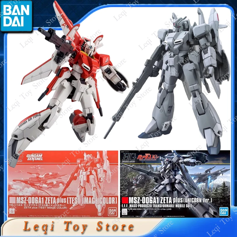 Bandai Originele Echt GUNDAM HG MSZ-006A1 ZETA PLUS EENHOORN TEST Action Anime Figuren Speelgoed Kids Gift Model Assemblage Ornamenten