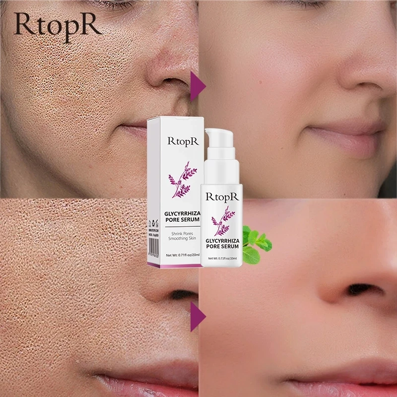 RtopR Glycyrrhiza Face Pore Repair Serum Collagen Face Anti Wrinkle Whitening Cream Oil Control Hydrating Effective Shrink Pores
