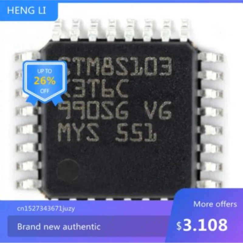 100% جديد STM8S103K3T6C QFP