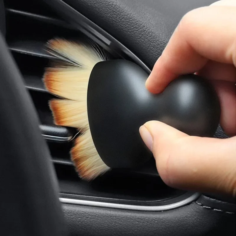 Car Air Vent Cleaning Soft Brush with Casing Car Interior Cleaning Tool Artificial Brush Crevice Dusting Car Detailing Brushes