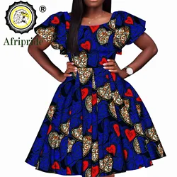 African Dresses for Women Vintage Polka Dot Dashiki Print Retro Women Spring Short Sleeve Plus Size Slim Fit AFRIPEIDE S1925021