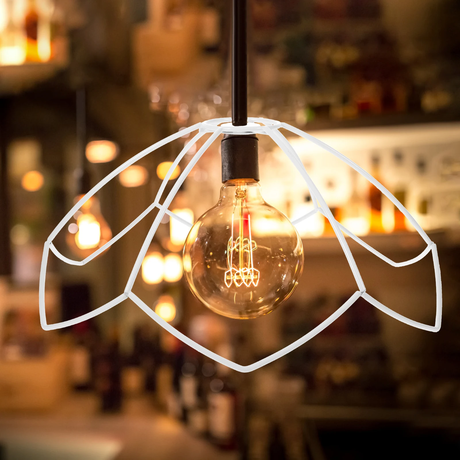 

Wire Lampshade Frames DIY Harp Shade Accessories Chandelier Brackets Table Light Holder Office Cafe Decorative Metal