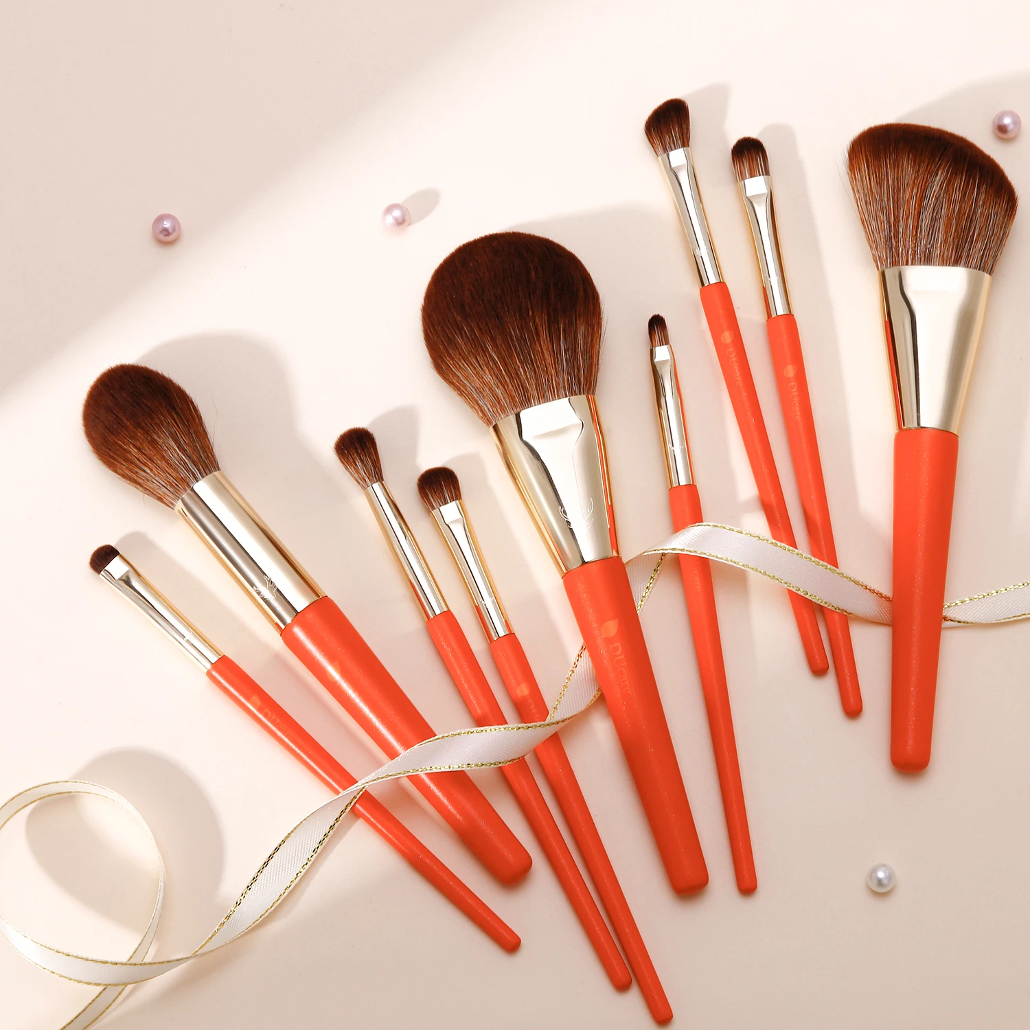 DUcare Makeup Brushes 8-14 Pcs with Makeup Bag, Cosmetic Makeup Brush Set For Foundation Blending Blush Eye Shadow Nylon Hair