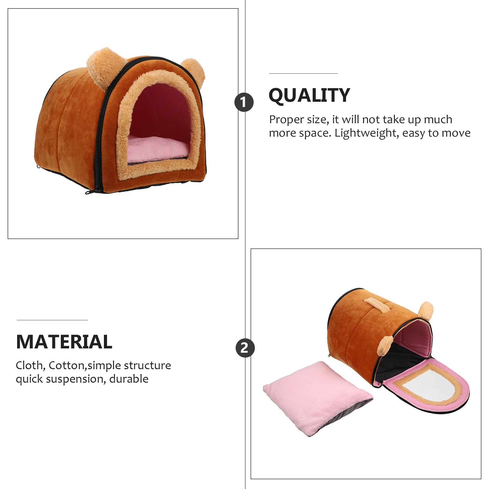 

Cotton Hamster Nest Warm Sleep Bed Small Pet Nest for Home Floor Use Winter Keep Warm Cozy Sleeping House Hamster Sleep Bed