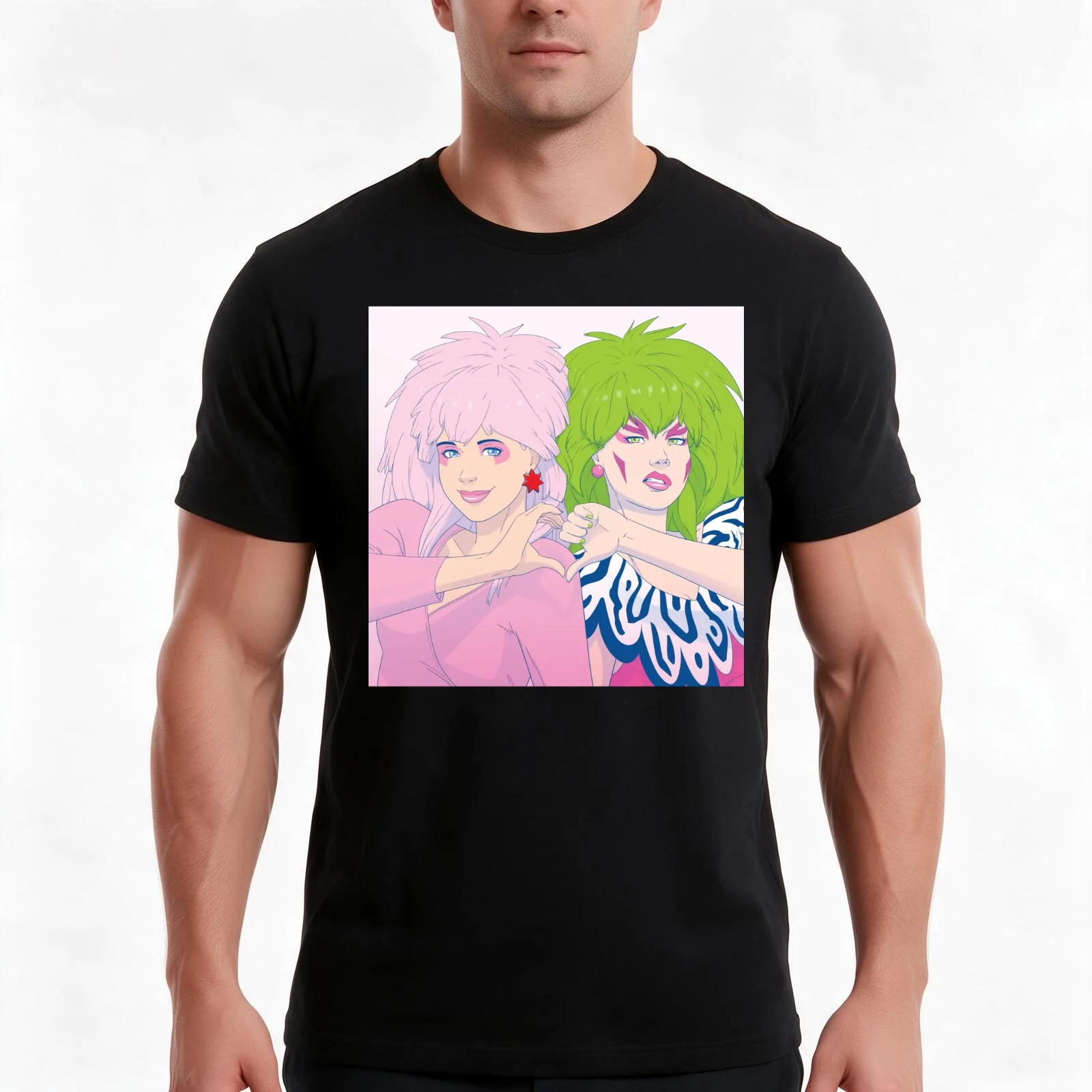 K-Jem and Pizzazz - Heart T-Shirt, Summer Casual Cotton Tee, Oversized Streetwear Tops, Vintage Graphic Print, Unisex Men Women