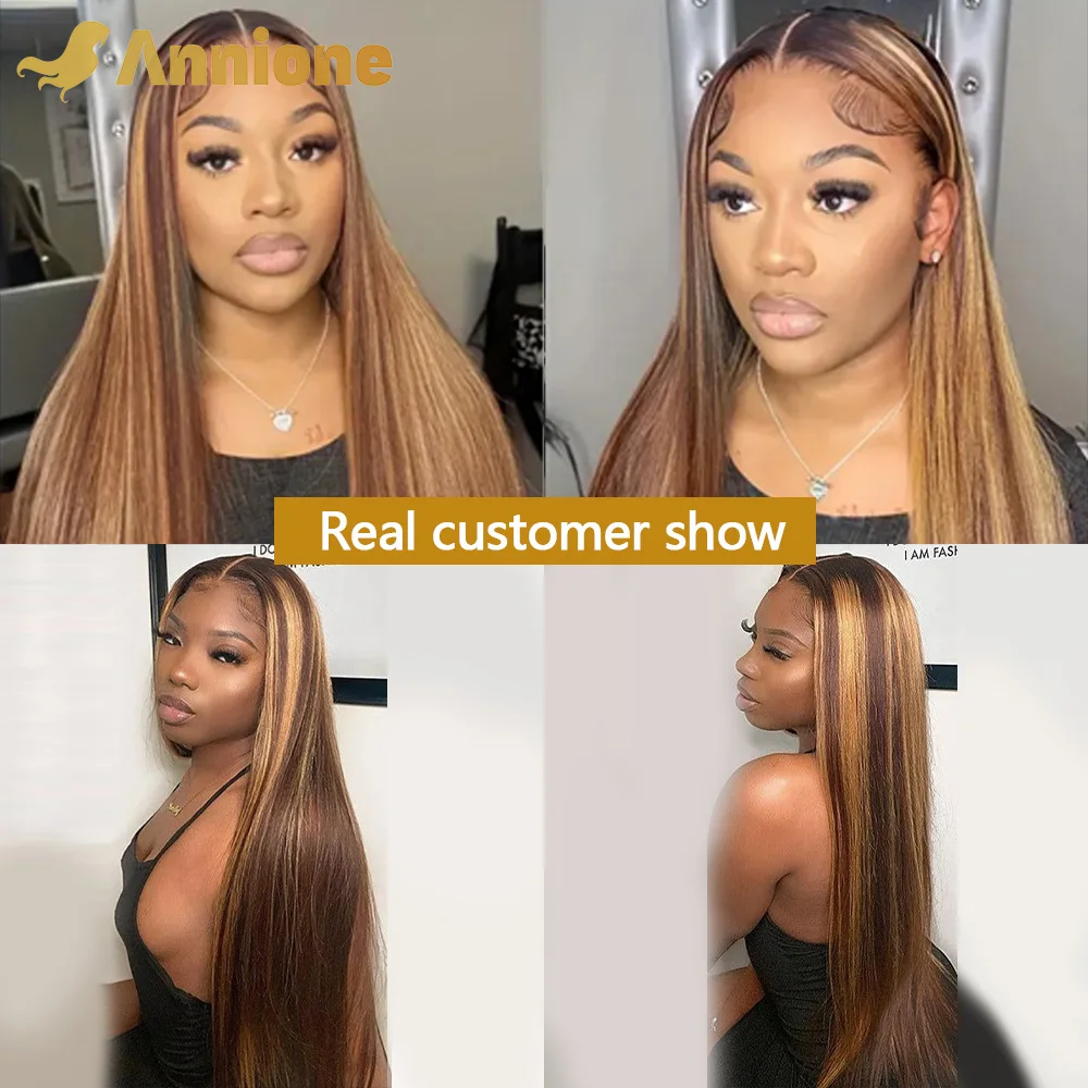 12A Highlight Straight Bundles Human Hair Bundles P4/27 Colored Ombre Honey Blonde Bundles Brazilian Hair Extensions Form Women