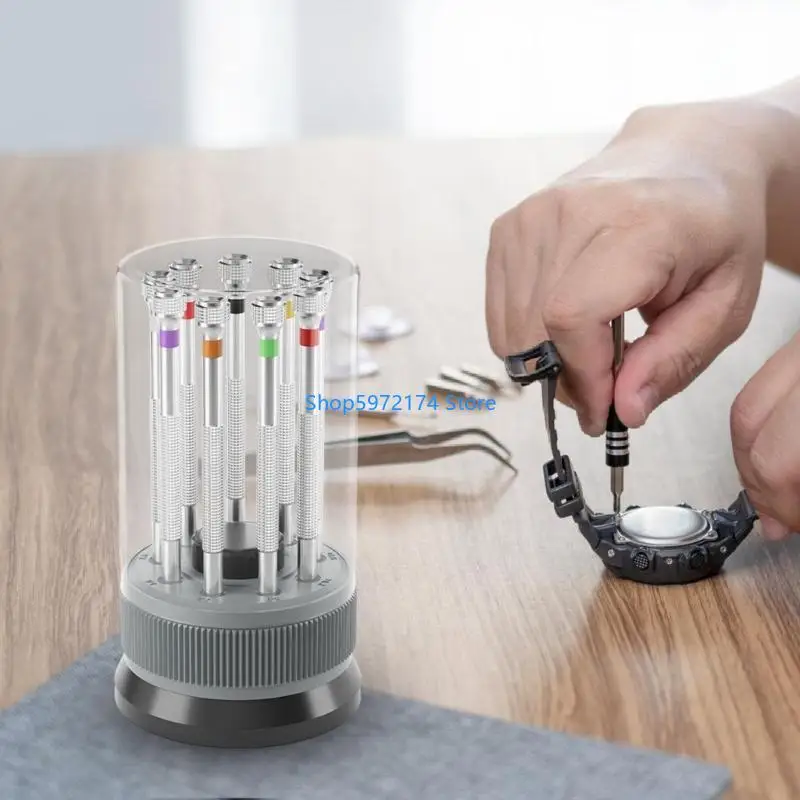 Y3NB 9Pcs Professional Watchmaker Screwdriver Set Watch Screwdriver for Watch Repair Eyeglasses Repair Jewelry Repair