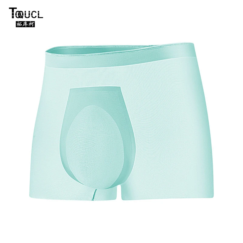 TOQUCL New Arrivals 2pcs Underwear For Man Sexy Seamless Summer Cooling Men\'s Boxer Male Panties Ice Silk Pump Underwear Men