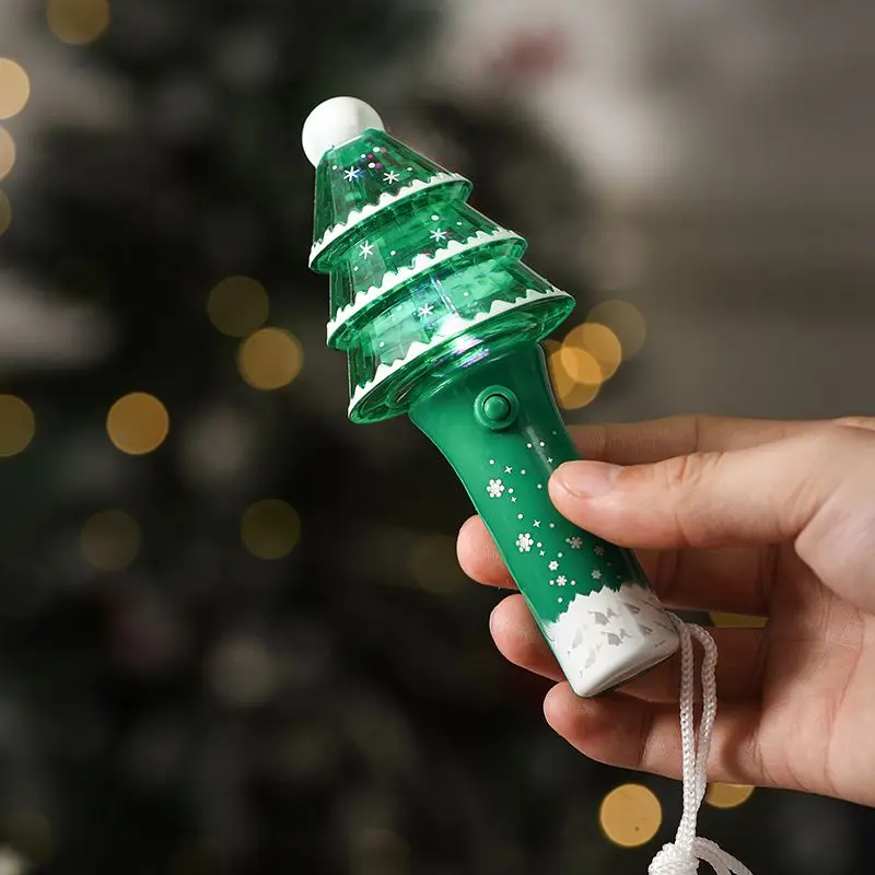 Christmas Santa Light‑Up Glow Stick Handheld Toy Vivid Flashing Effect Christmas Eve Activity Reward Festive Party Favor Present