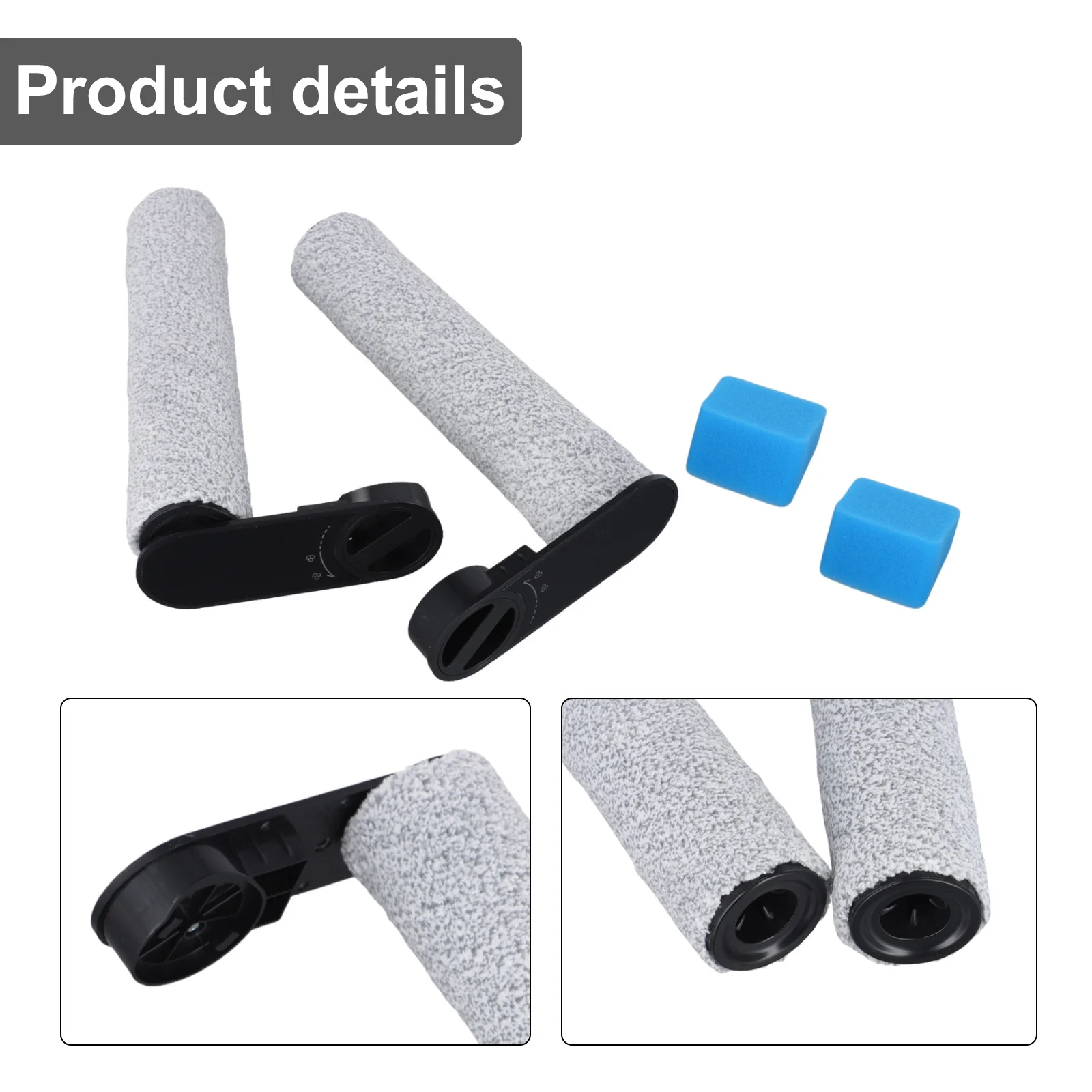 For Eureka NEW430 For JONR ED12 Sponge Brush Roller Kit High Density Soft Flannelette Floor Care Vacuum Cleaner Parts Accessorie