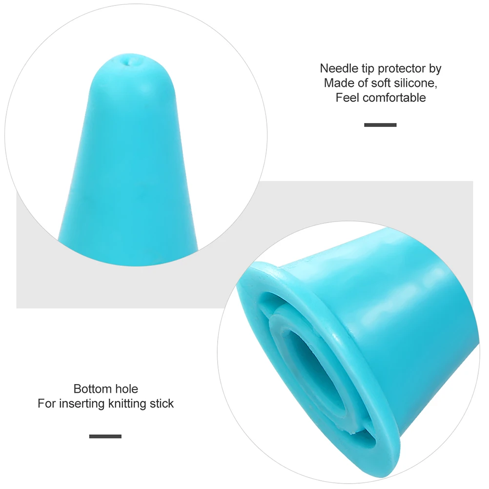 

12 Pcs Silicone Tip Protectors Knitting Cap Tool Plastic Stopper Point Protector H Sewing Accessories