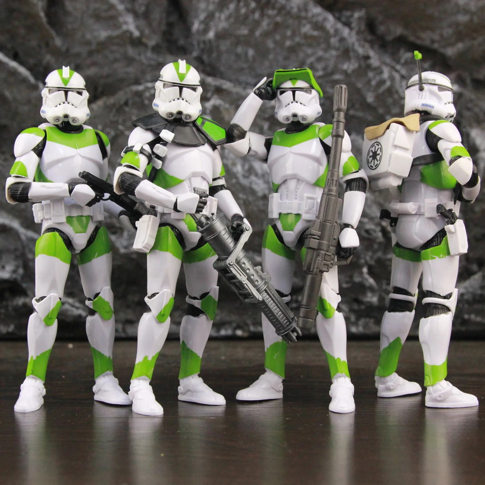 

Star Wars 442nd Trooper Commando Gunner ARC Captain 6" Action Figure Phase 2 Green Team Clone Toys Doll Model