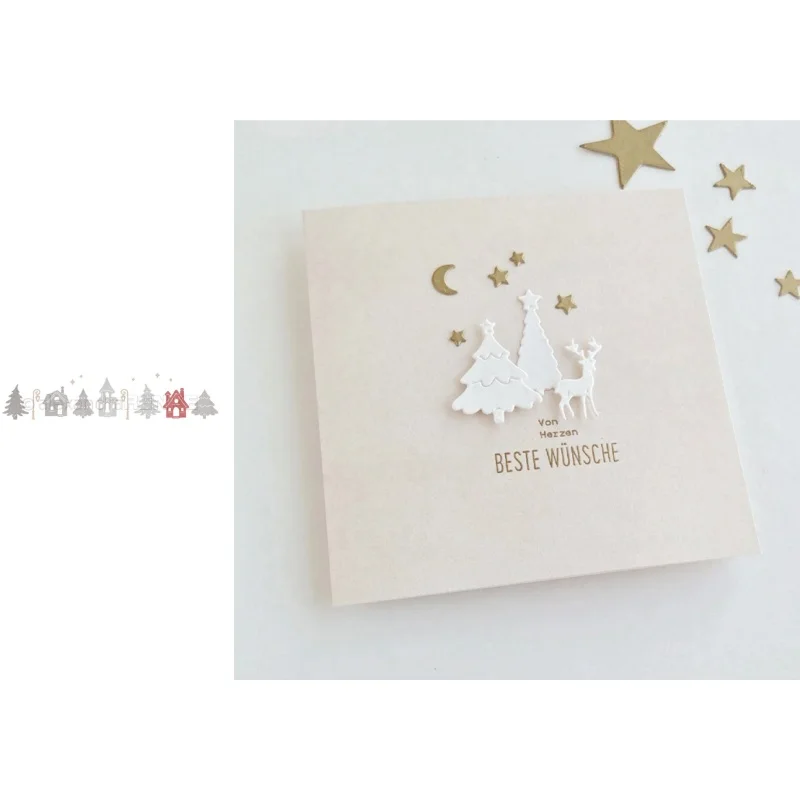1 Neues Produkt Vorverkauf Weihnachten Eltern-Kind-Stanzformen DIY Scrapbook Album Dekoration Geprägte Papierkarte