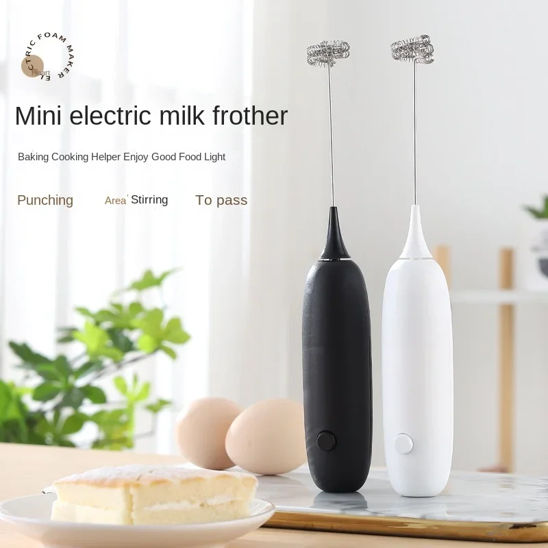 Electric Milk Frother Kitchen Drink Foamer Mixer Stirrer Coffee Cappuccino Creamer Whisk Frothy Blend Egg Beater