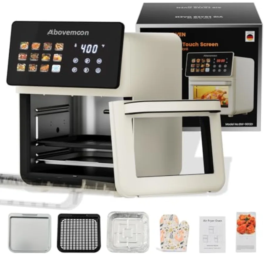 

10L Large Xl Pro Air Fryer Oven With Grill Combo For Kitchen Countertop Use, 12 in 1 Smart Convection Ovens, AirFryer With Glas