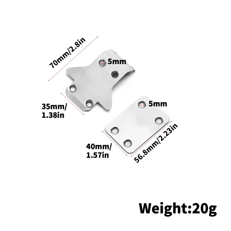 

Stainless Steel Front and Rear Chassis Armor Protector for Kyosho MP10 9E TO-235-220 RC Car Upgrade Parts