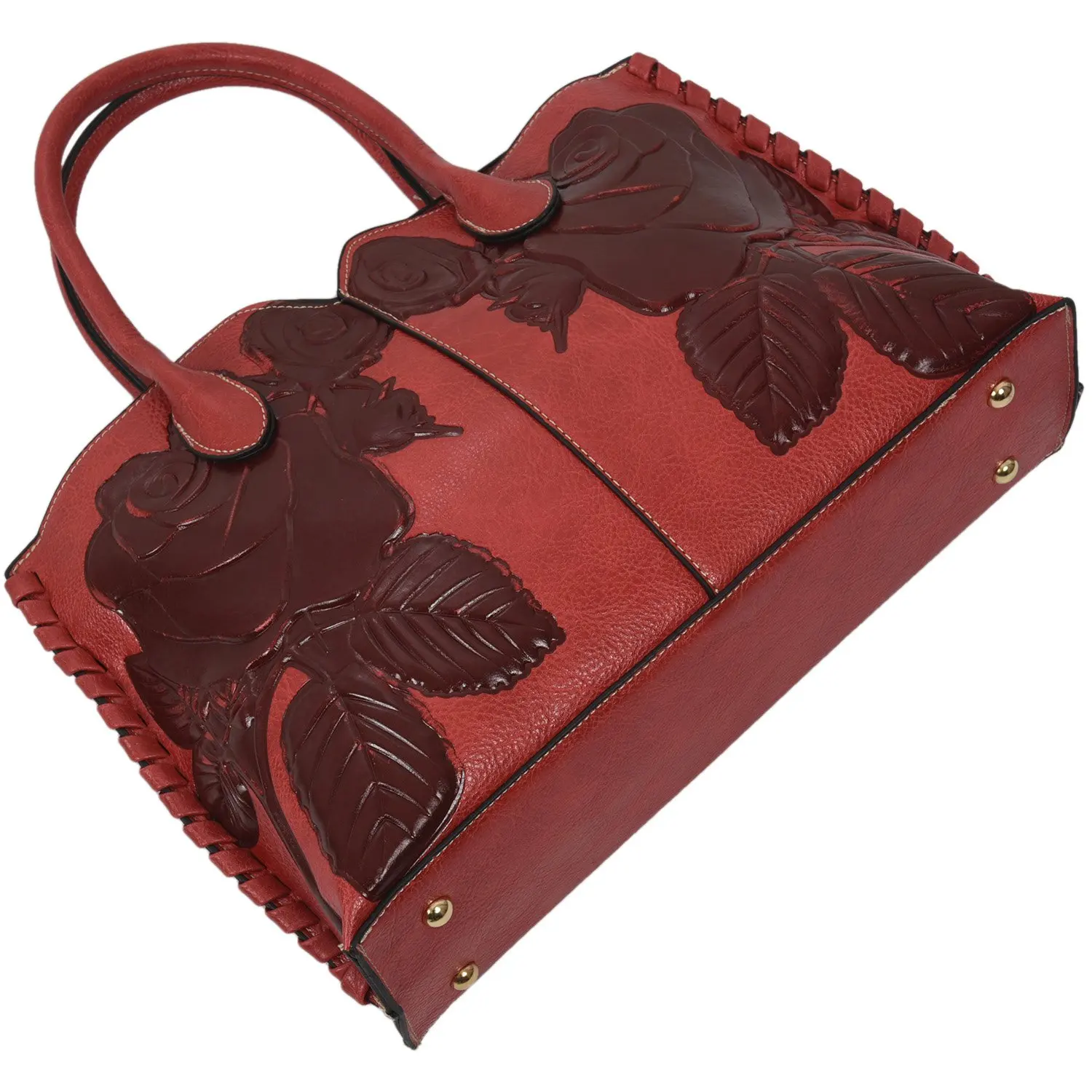

Ladies Genuine Leather Bag for Women Red Luxury Handbag Female Embossed Messenger Bag Brand